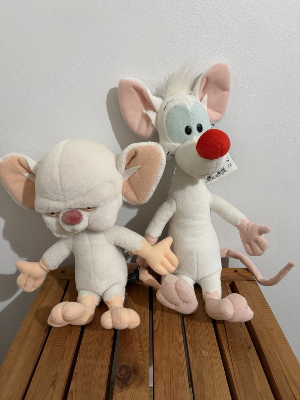 Vintage Pinky & the Brain Plush Animaniacs 90’s Cartoon Warner Bros Dakin